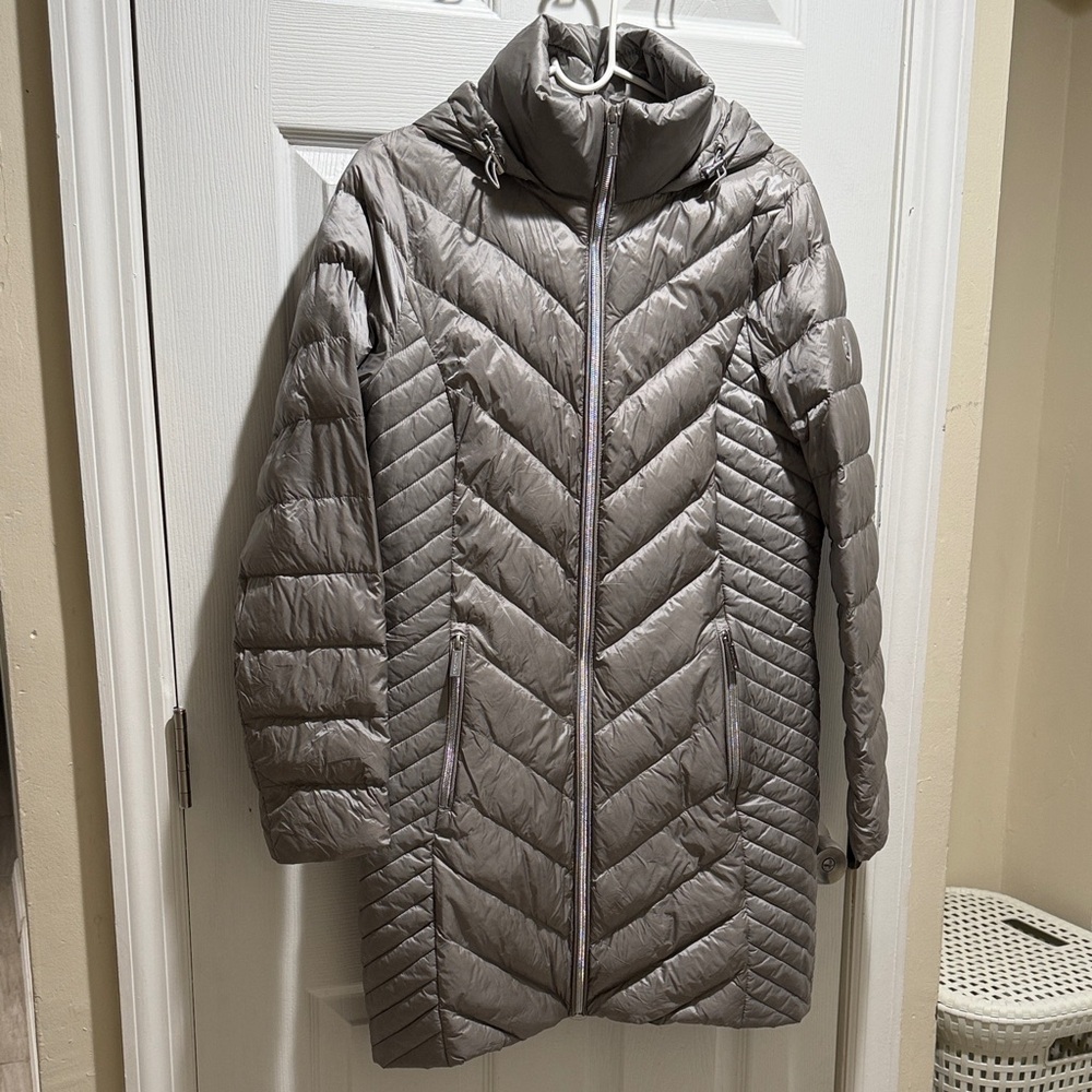 Michael Kors Packable Down Jacket Gray Silver - image 2